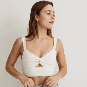 Madewell white crop tank